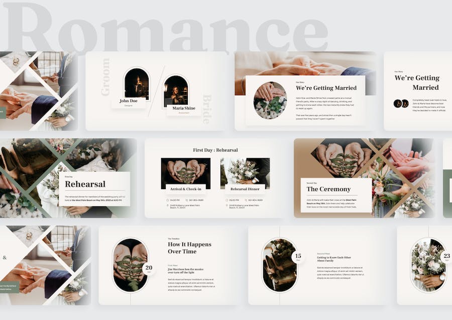 浪漫婚礼婚庆策划方案PPT模板 - PPT派