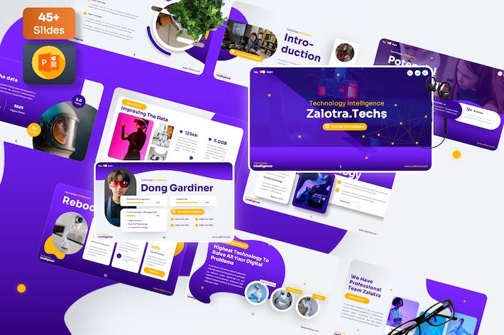 科技技术创新解决方案PPT模板 - PPT派