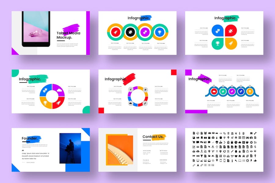 多彩企业商务产品介绍Keynote模板 Retry - PPT派