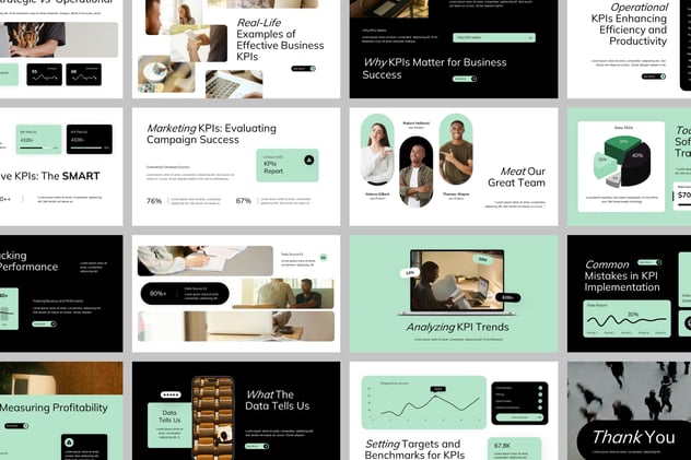 业务关键指标KPI监测PPT模板 - PPT派