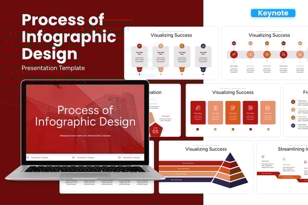 信息图设计过程流程Keynote模板 - PPT派