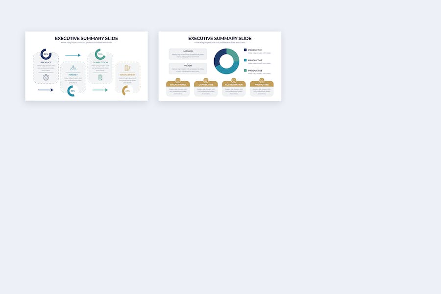 高管总结执行摘要报告信息图表PPT模板 - PPT派