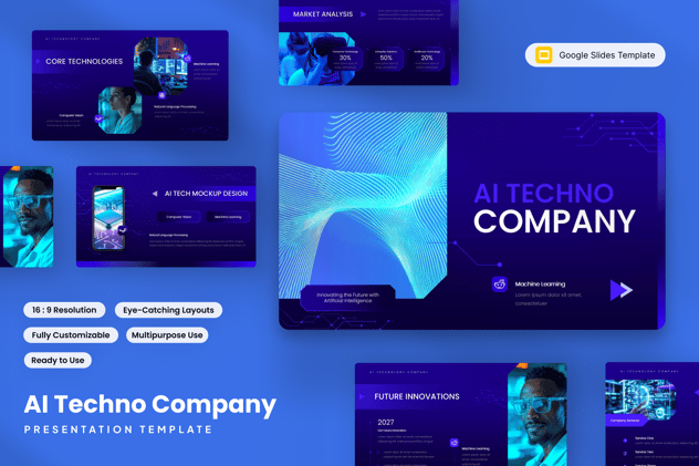 创新人工智能技术公司融资路演方案PPT模板 - PPT派