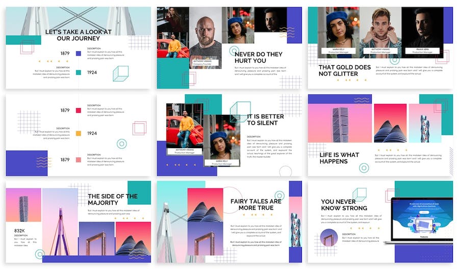 商务数据展示分析方案Keynote模板 - PPT派