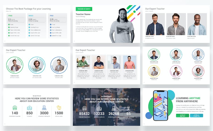 教育培训课程教学设计展示PPT模板 - PPT派