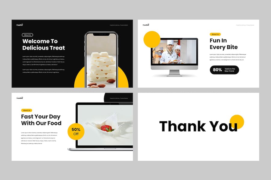 美食餐饮品牌推广宣传Keynote模板 - PPT派