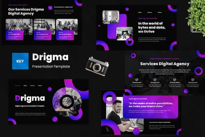 数字机构组织管理讲述Keynote模板 - PPT派