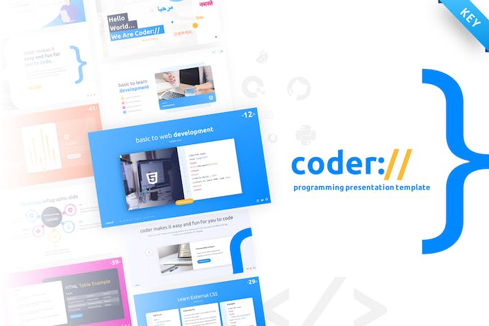编码器编程主题演讲keynote模板 - PPT派
