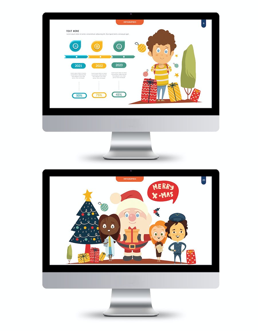 圣诞节快乐主题演讲策划Keynote模板 - PPT派