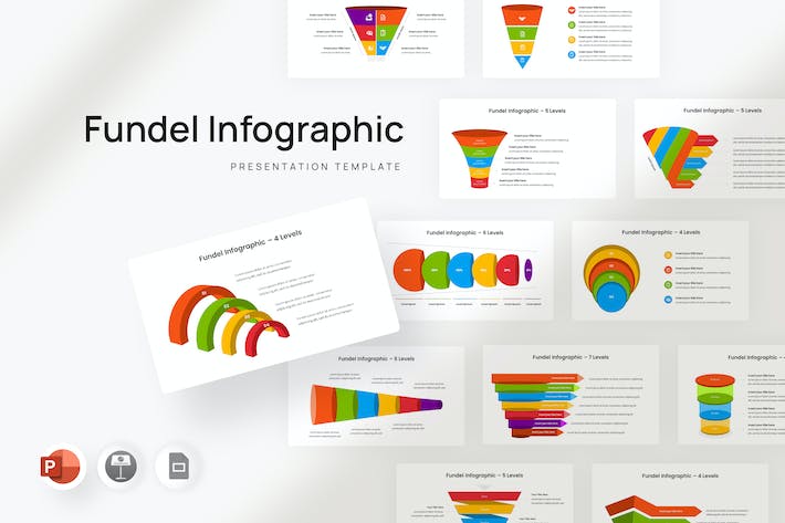 信息图表展示数据统计PPT模板 - PPT派