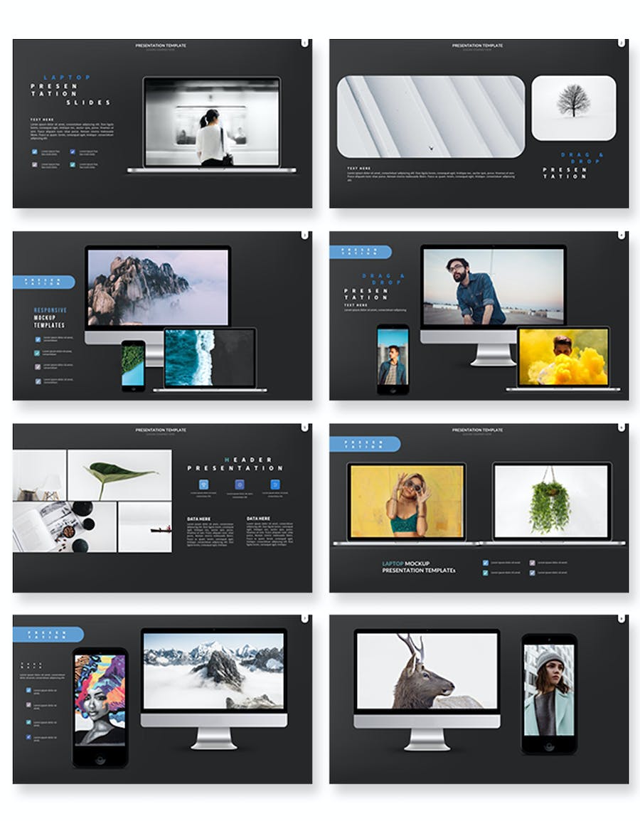 产品模型设计展示样机Keynote模板 - PPT派