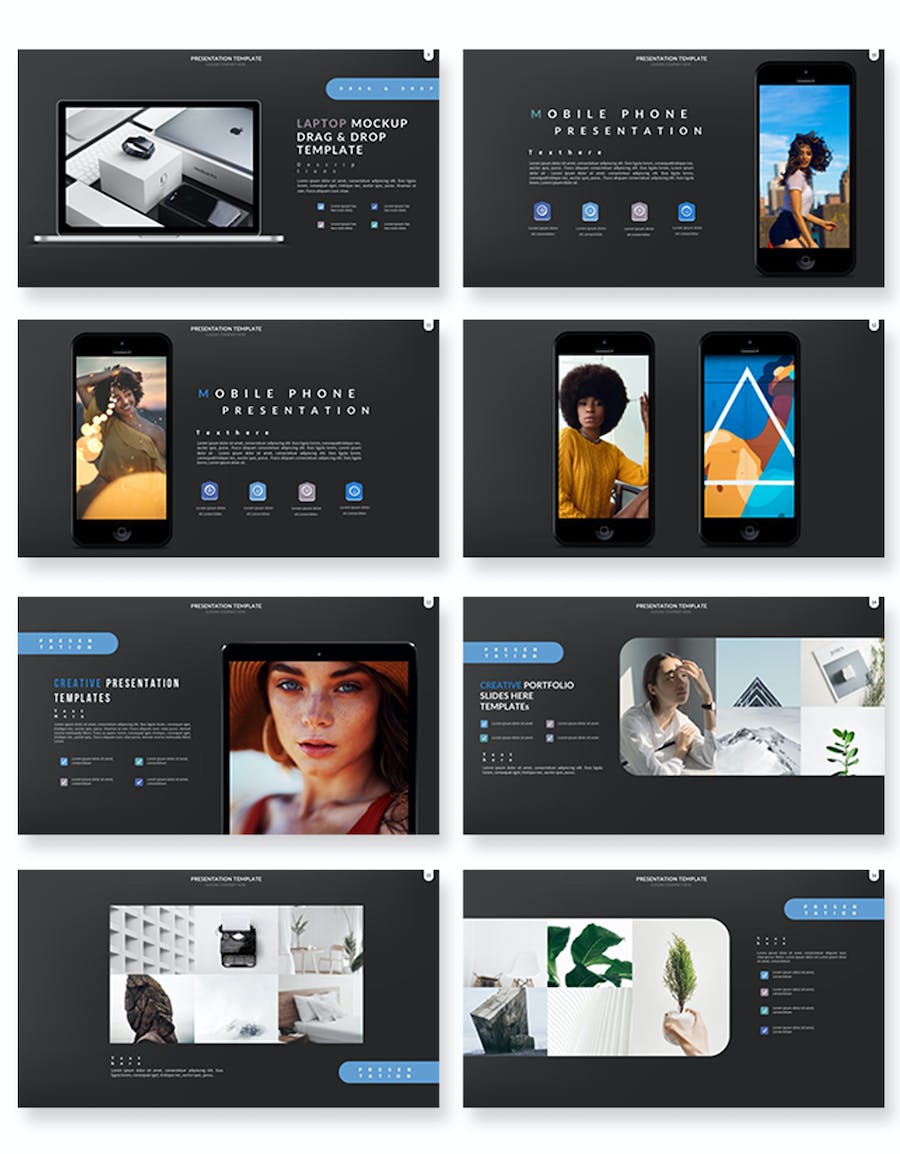 产品模型设计展示样机Keynote模板 - PPT派