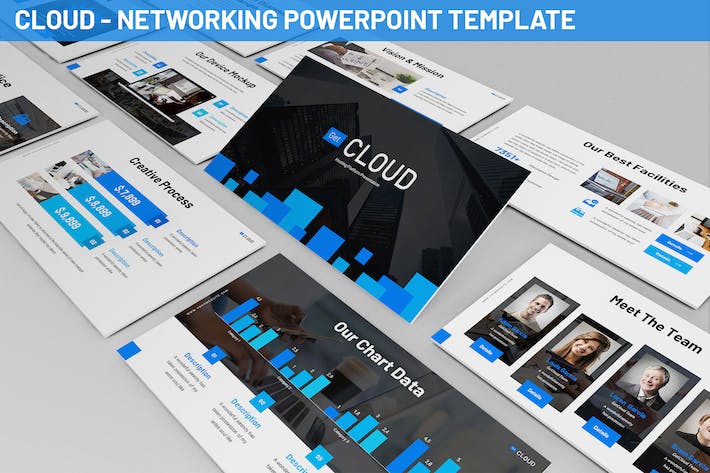 科技网络讲述展示技术应用发展方案PPT模板 - PPT派