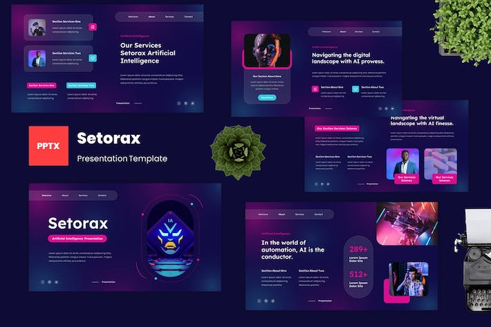 人工智能AI技术应用PPT模板 - PPT派