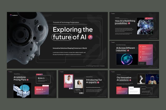 未来派人工智能技术科技创新Keynote模板 - PPT派