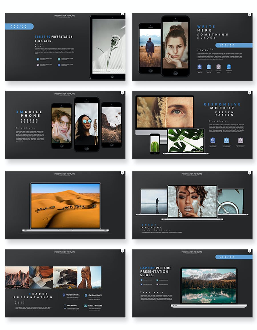 产品模型设计展示样机Keynote模板 - PPT派