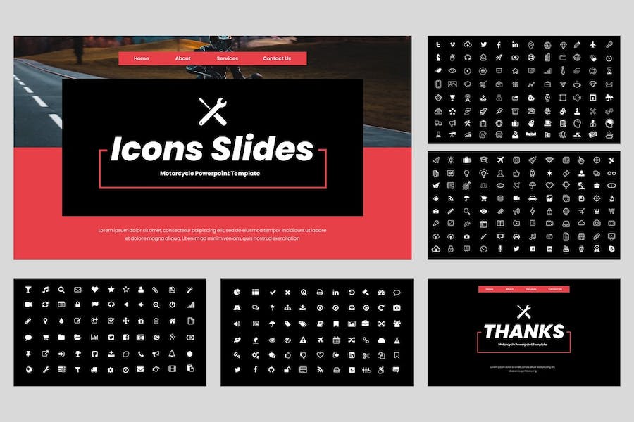 摩托车品牌产品推介运营营销宣传展示方案Keynote模板 - PPT派