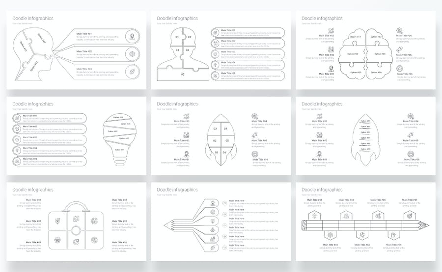 涂鸦信息图形图表讲述展示数据分析PPT模板 - PPT派