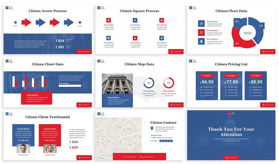 政府公务工作汇报方案PPT模板 - PPT派