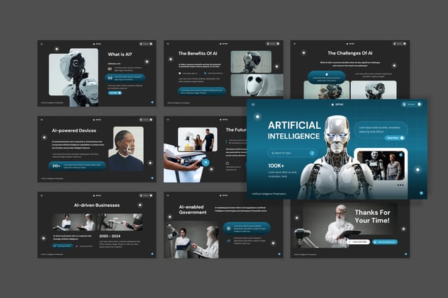 人工智能科技创新数字化Keynote模板 - PPT派