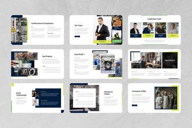 制造业工厂生产流程PPT模板 - PPT派