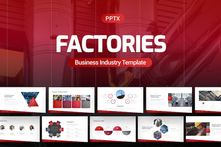 Factories-business-industry-powerpoint-template - PPT派