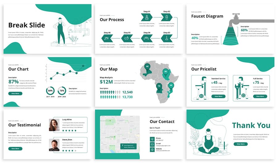 建筑卫浴讲述展示产品工程应用Keynote模板 - PPT派