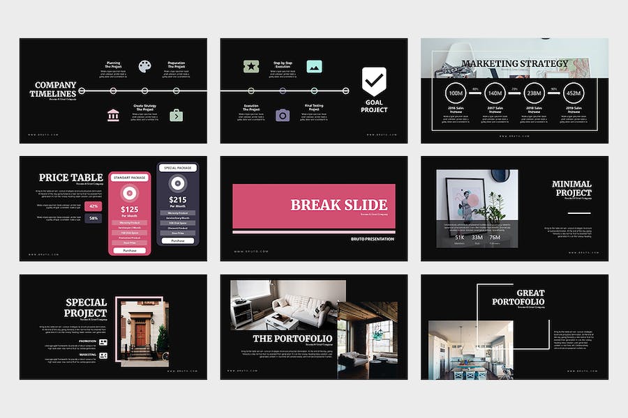 房地产楼盘项目销售推广Keynote模板 - PPT派