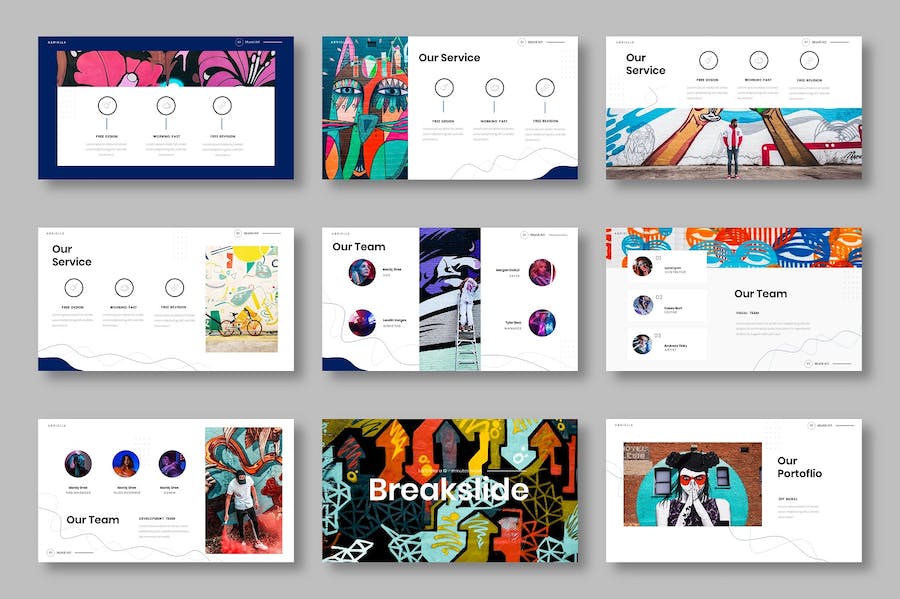 创意设计商务企业视觉展示Keynote模板 - PPT派