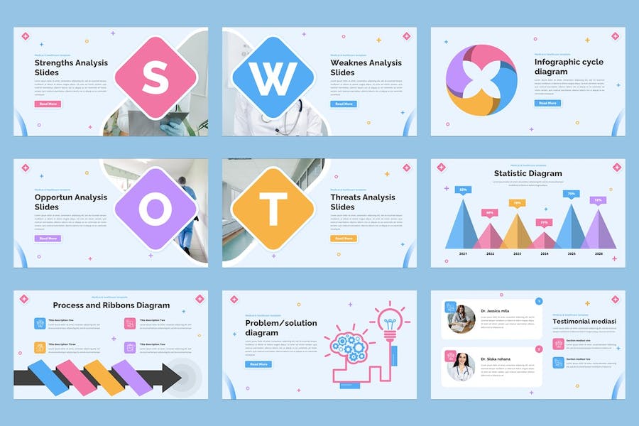 医疗健康诊疗服务介绍PPT模板 - PPT派