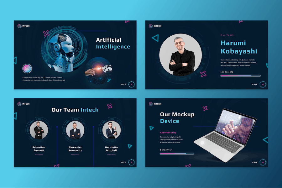 智能科技产品功能展示PPT模板 - PPT派