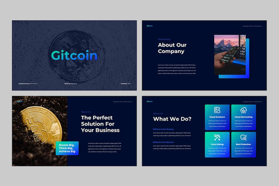 吉特币加密货币区块链投资Keynote模板 - PPT派