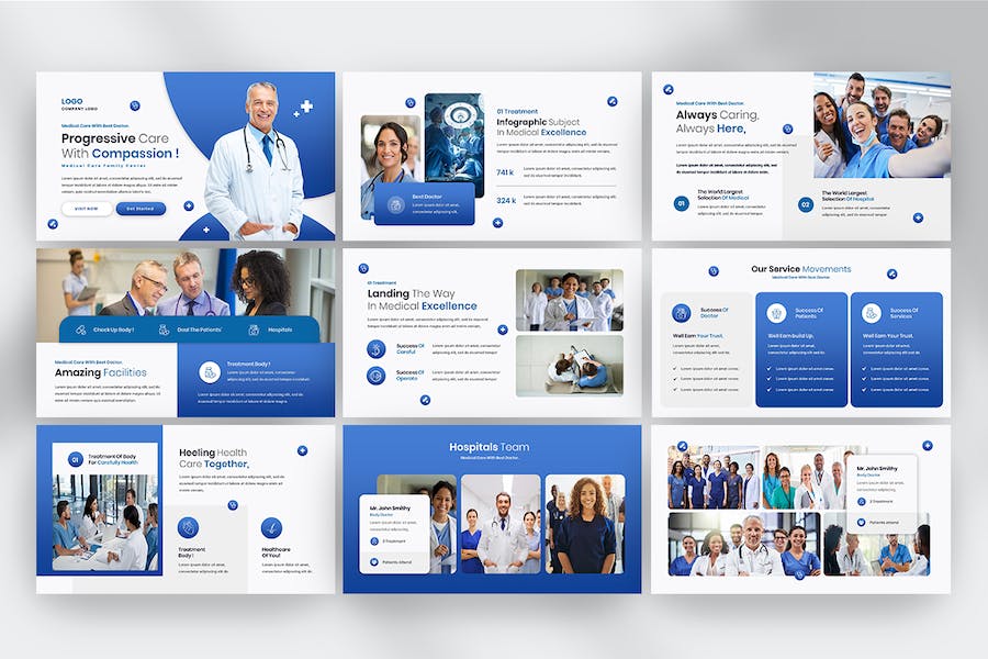 医疗健康信息化管理PPT模板 - PPT派