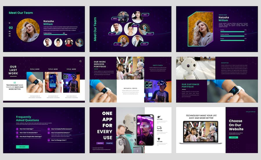 人工智能核心技术发展展示PPT模板 - PPT派