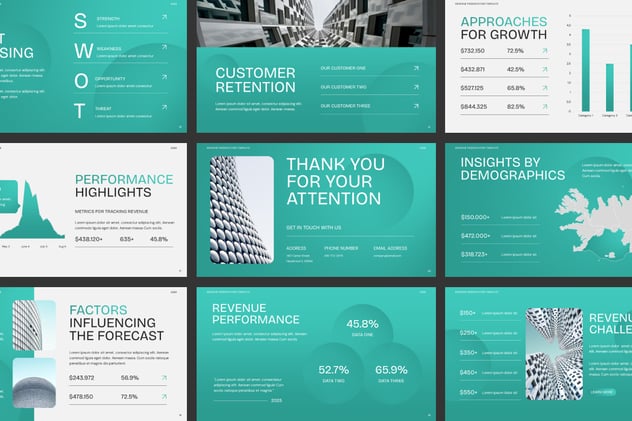 收入预算对比分析Keynote模板 - PPT派