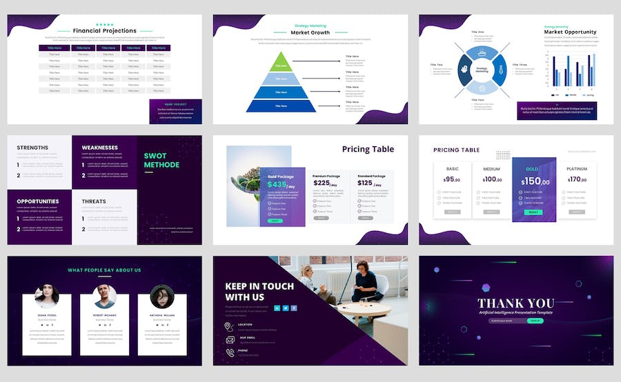 人工智能核心技术发展展示PPT模板 - PPT派