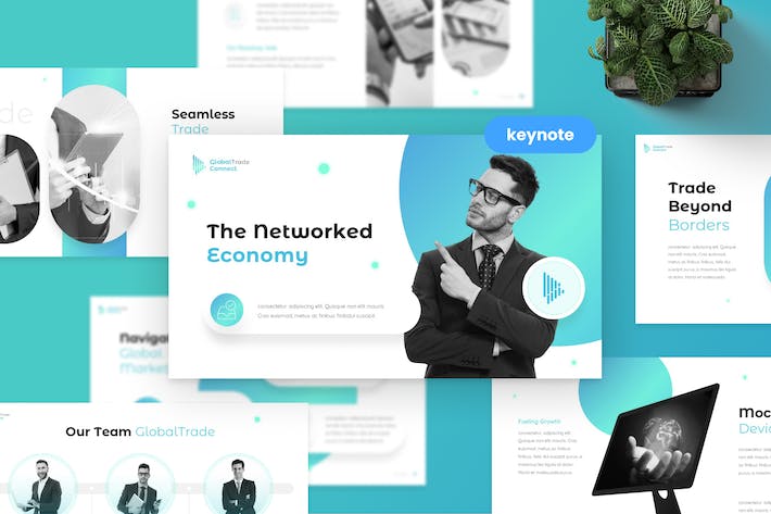 全球贸易国际商务合作Keynote模板 - PPT派
