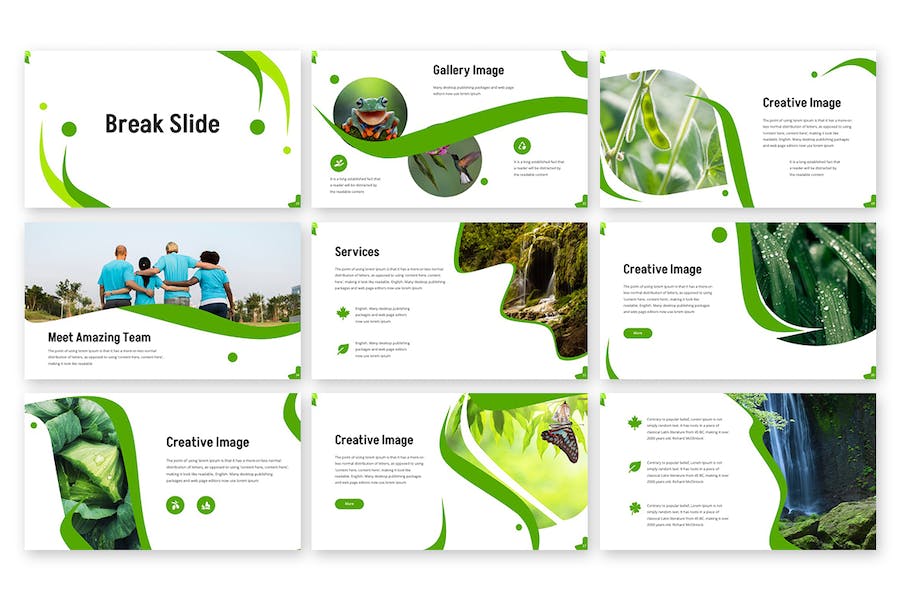 环境保护生态可持续发展Keynote模板 - PPT派