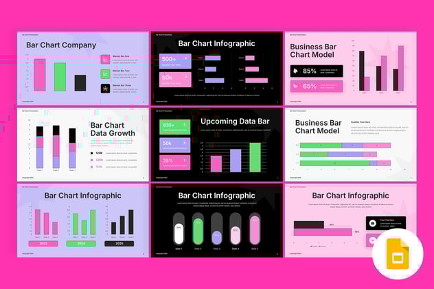 条形图数据统计分析展示PPT模板 - PPT派