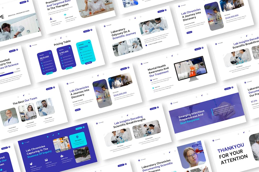 医疗中心诊疗服务介绍展示PPT模板 - PPT派