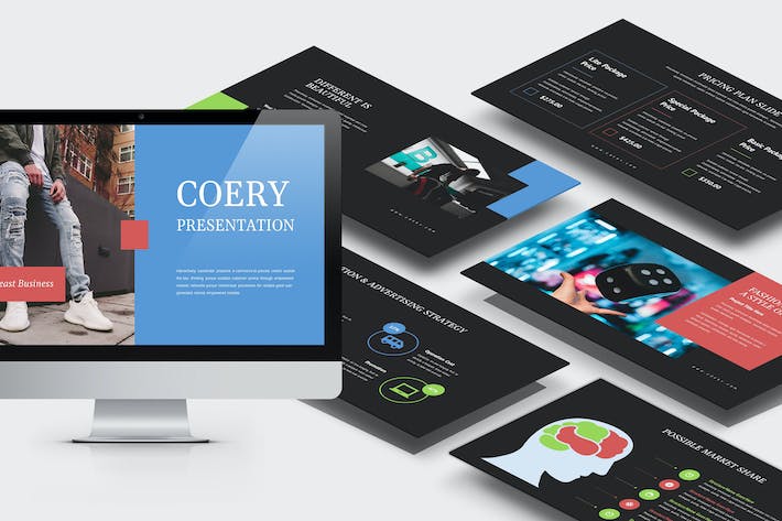 商业主题创意展示Keynote模板 - PPT派