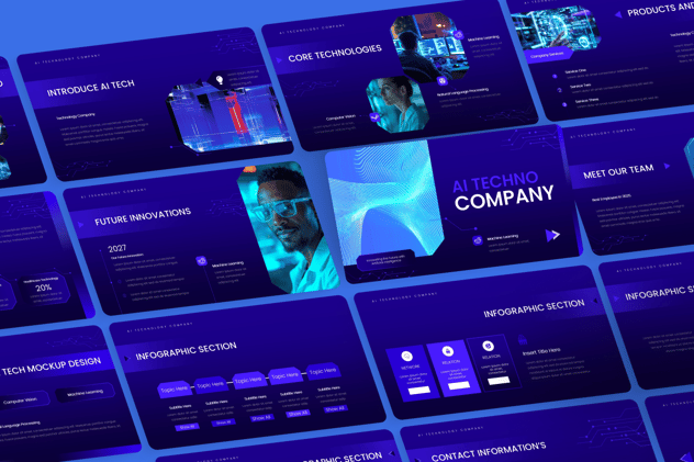 创新人工智能技术公司融资路演方案PPT模板 - PPT派