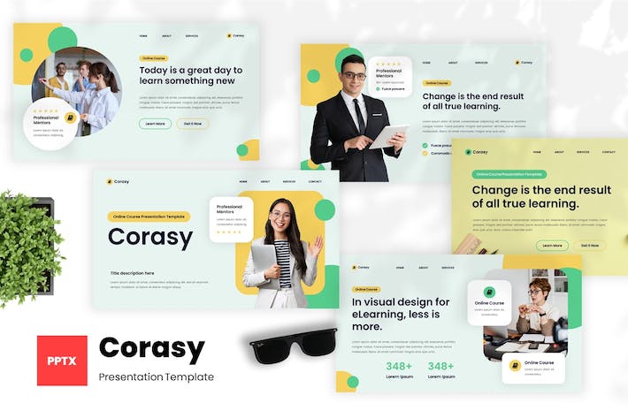 在线教育课程设计教学PPT模板 - PPT派