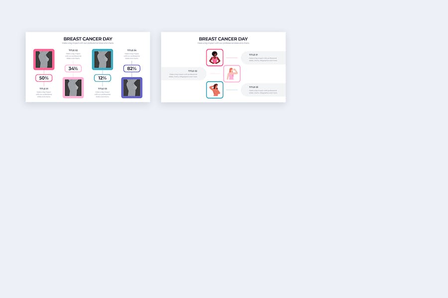 乳腺癌防治教育日粉色医疗健康宣传PPT模板 - PPT派