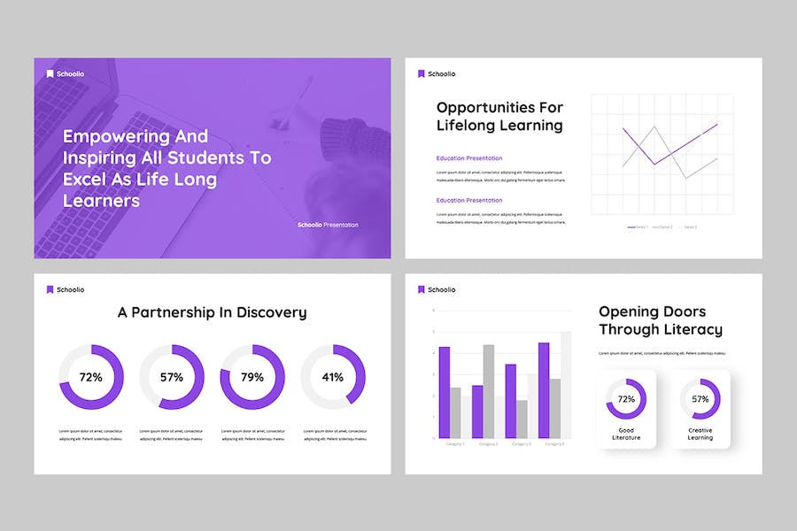 学校教育课程教学设计PPT模板 - PPT派