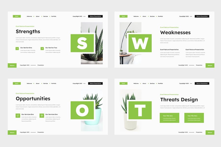 极简自然生态主题Keynote模板 - PPT派