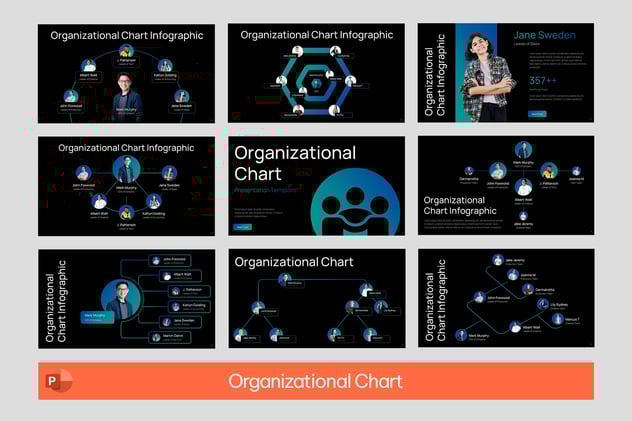 组织结构图企业架构设计PPT模板 - PPT派