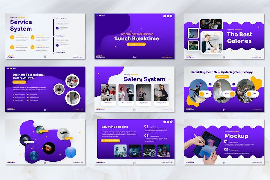 科技技术创新解决方案PPT模板 - PPT派