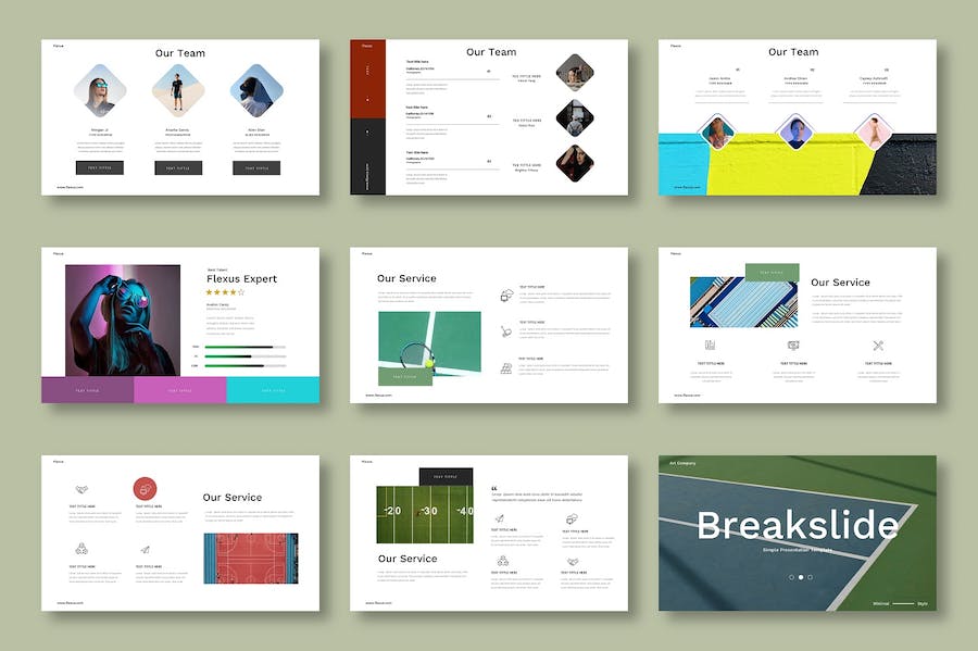 灵活商务企业服务展示PPT模板 - PPT派