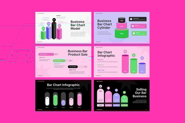 条形图数据统计分析展示PPT模板 - PPT派